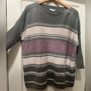 Sonoma Pink & Gray Sweater